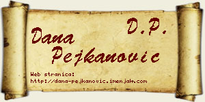 Dana Pejkanović vizit kartica